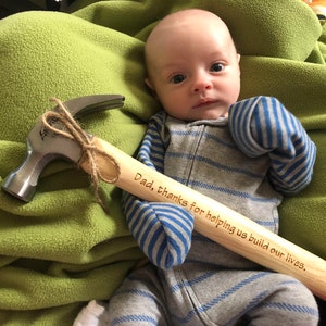 Engraved Hammer, Custom Hammer, Personalized Hammer, Tools, Hammer, Fathers Day, Gift for Men, New Daddy, Gift for Husband, Gift for Him image 2