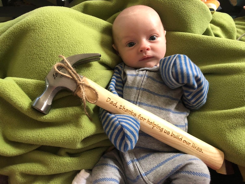 Engraved Hammer, Custom Hammer, Personalized Hammer, Tools, Hammer, Fathers Day, Gift for Men, New Daddy, Gift for Husband, Gift for Him image 2