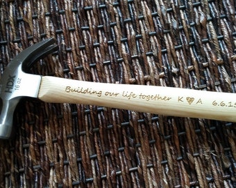 Groom Gift from Bride | Wedding Gifts Personalized | Groom Gift | Personalized & Engraved Hammer | Bestman Proposal | Groomsmen Gifts