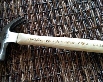 Martillo grabado personalizado / Regalo para el novio y los padrinos