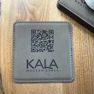 QR Code Coasters | Display your QR code on Coasters, Sold Individually or as Sets, see listing details.
