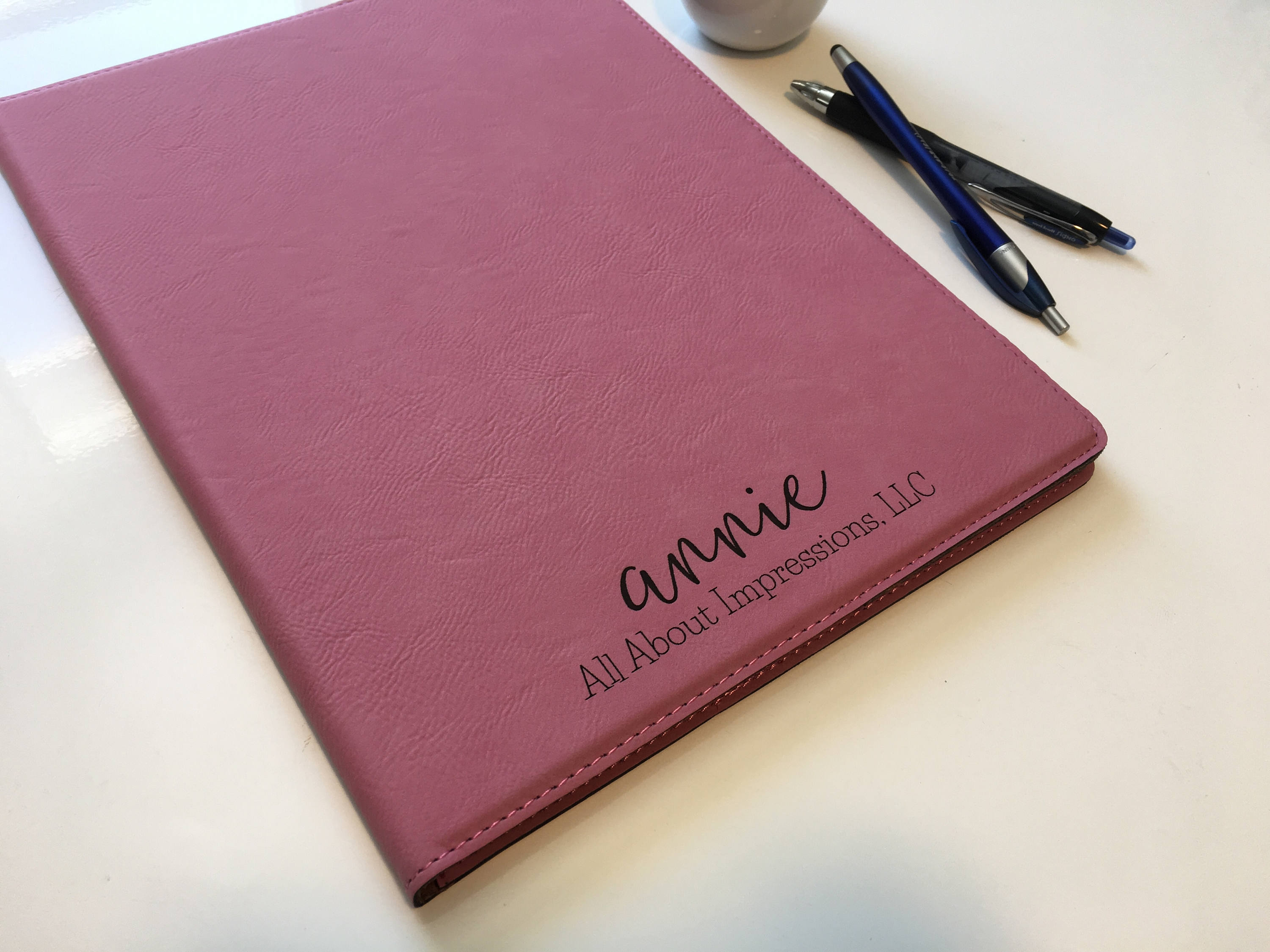 Personalized Padfolios for Women Faux Leather Portfolio Etsy