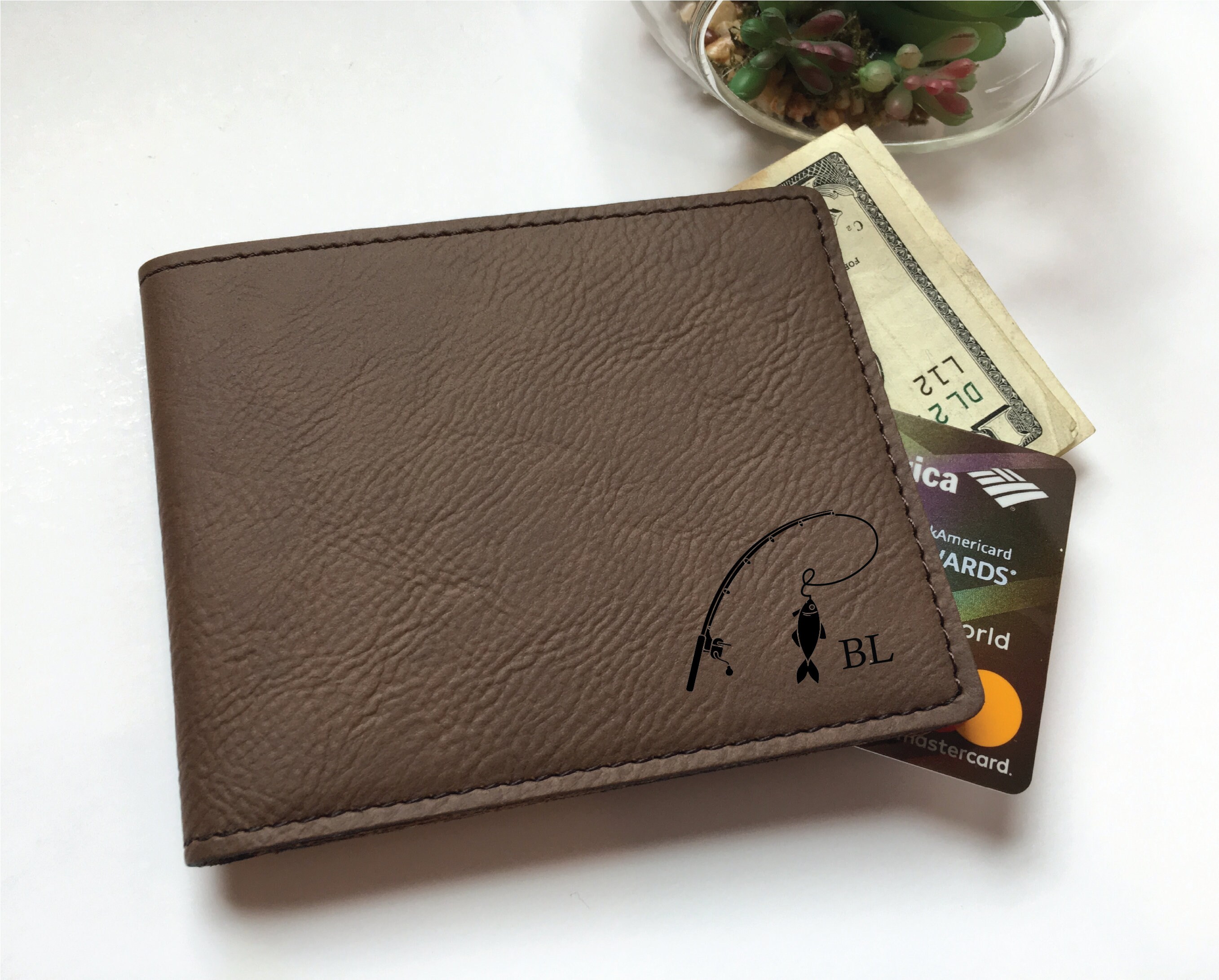Fish Leather Bifold Wallet - Grey – Ecodunia