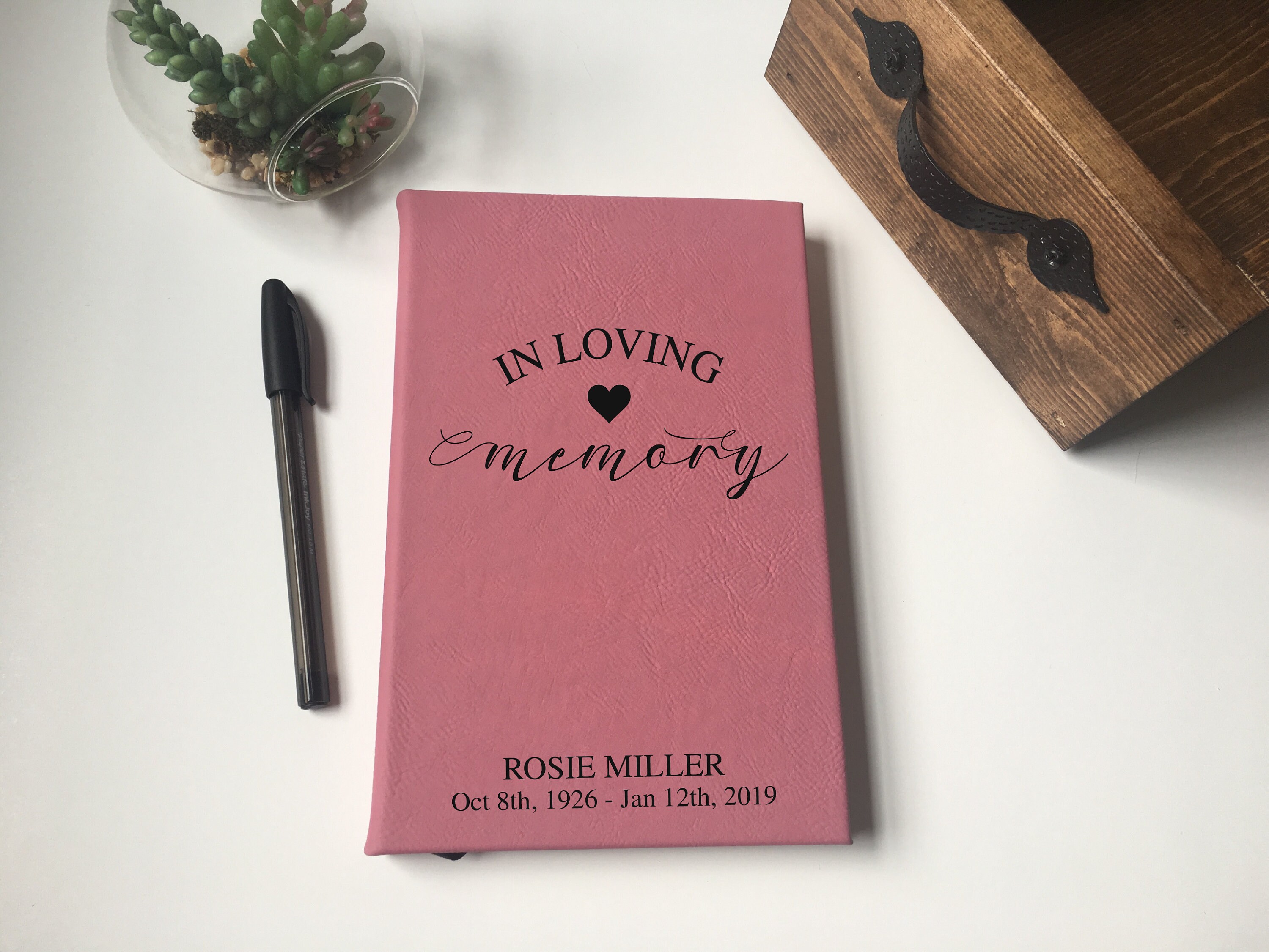 Funeral Guest Book Remembrance Gifts Memorial Guestbook Etsy