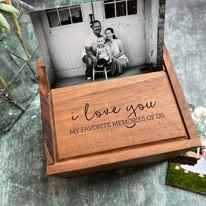 Photo Memory Box for 4x6 Photos, Groom to Bride Gift, Gifts for Bride from Groom, Wedding Gift for Bride from Groom, Wife Wedding Day Gift