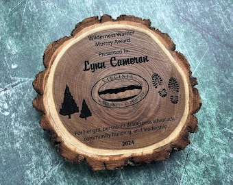 Regalo para la conservación / Premio forestal / Placa de madera de olmo / Placa forestal / Regalo para la gestión forestal / Administración forestal / Placa de conservación
