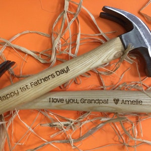 First Fathers Day Gift, Gifts for Grandpa, Grandpa Gift, Gifts for Dad, New Daddy, New Father, Personalized Tools, Engraved Hammer, Tools image 1