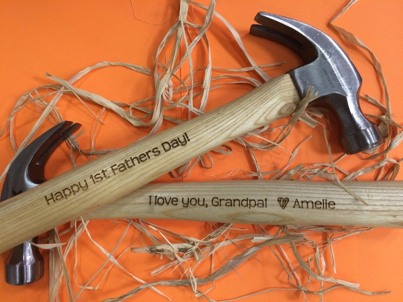 First Fathers Day Gift, Gifts for Grandpa, Grandpa Gift, Gifts for Dad, New Daddy, New Father, Personalized Tools, Engraved Hammer, Tools image 1