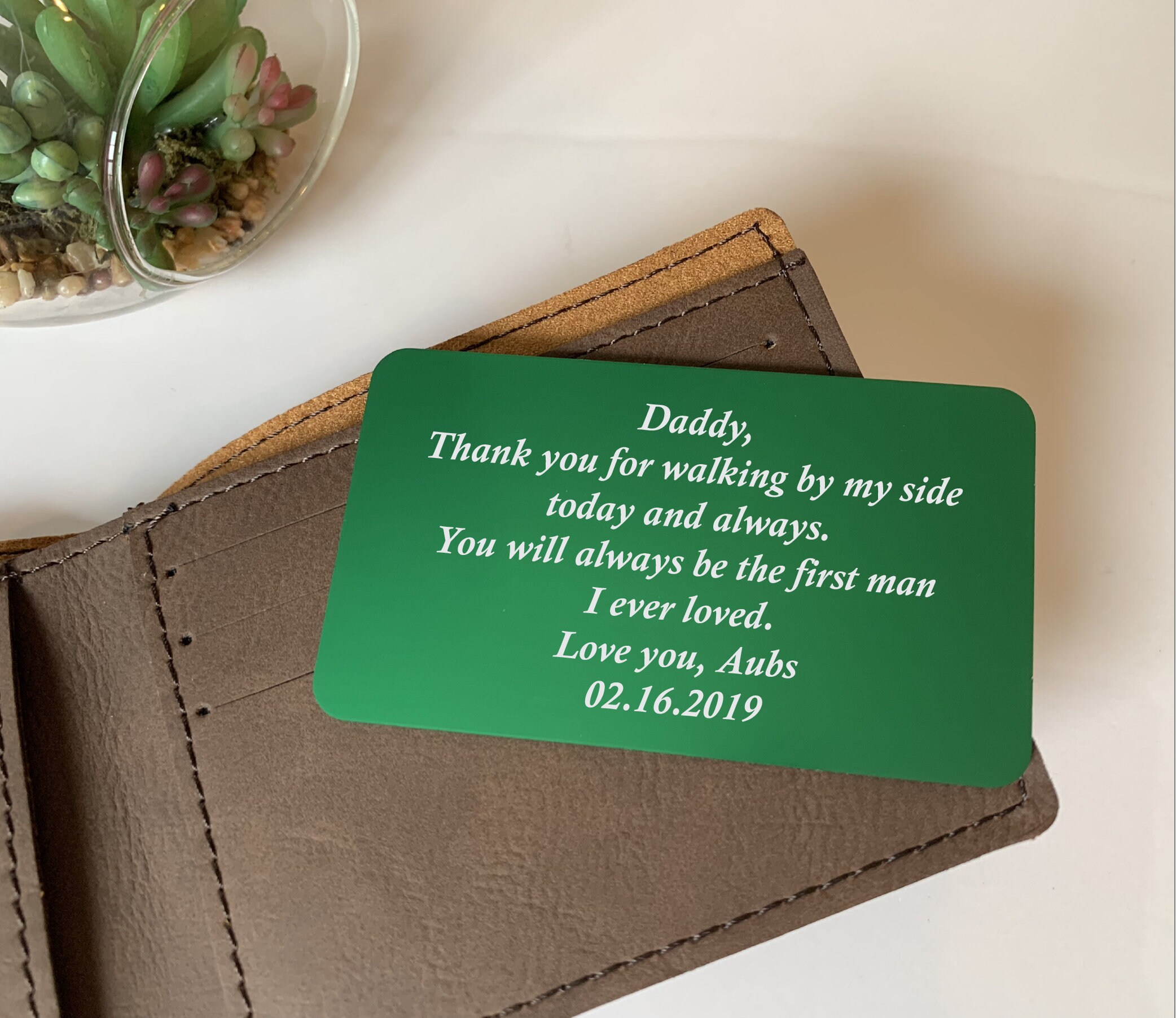 Personalized Metal Card Holder My Favorite Place Gift For Couples Cid3110 Drja0981