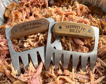 Meat Claws, Set of 2 & Personalized | Meat Shredders | BBQ Grill | BBQ Gifts | Pulled Pork Claws | Grilling Gifts for Men