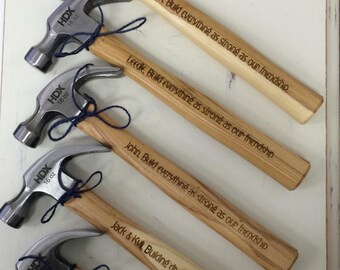 Groomsmen Gifts Personalized | 16 oz Engraved Hammer for Groomsman