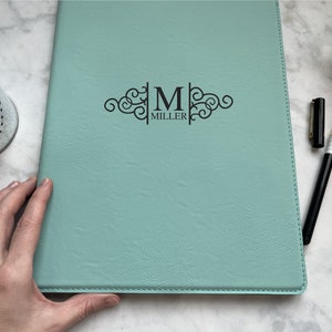 Monogram Padfolio | Personalized Padfolio for Women | Portfolio Leather | Business Gift for Women | Business Gift for Her | Executive Folios