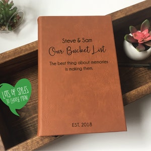 Our Bucket List Book | Personalized Journal | Custom Journals and Notebooks | Personalized Wedding Gift | Journalism | Custom Gift for Her