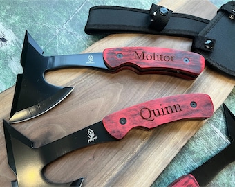 Personalized Mini Hatchet: Engraved Throwing Axe, Groomsmen Gift