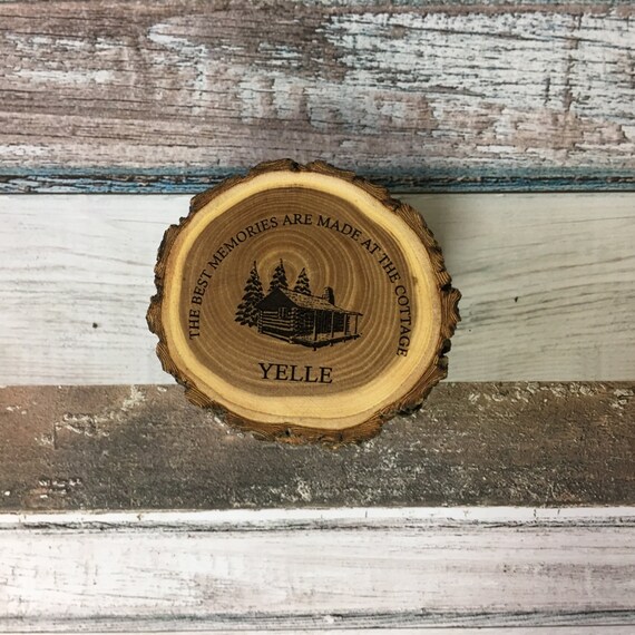 Personalized Cabin Log Coasters Cabin Decor Up North Decor Etsy