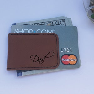 Personalized Magnetic Money Clip, Personalized Credit Card Clip, To Dad from Kids