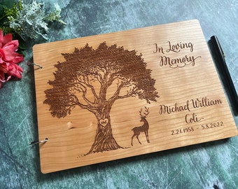 Celebration of Life, Memorial Guest Book, In Loving Memory, Funeral Guest Book, Personalized Guest Book - Personalized & Engraved For You!
