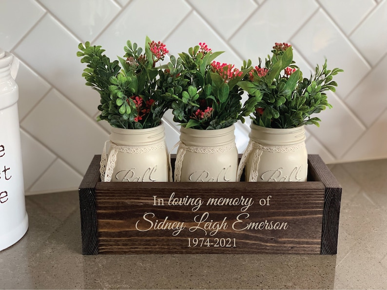 Memorial Gift In Memory of Sympathy Gift In Loving Memory In Memory Of Sympathy Gift Flower Memorial Gifts, Flower Box image 1