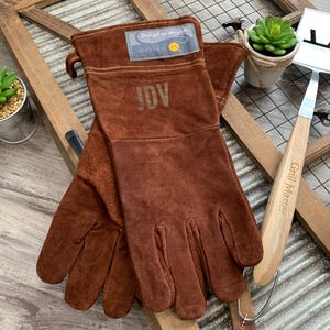 Large Grill Gloves for Men | Best Gift for Men | Personalized Grill Gifts | Leather Grill Gloves, Meat Claws or Spatula, 3rd Anniversary Bild 9