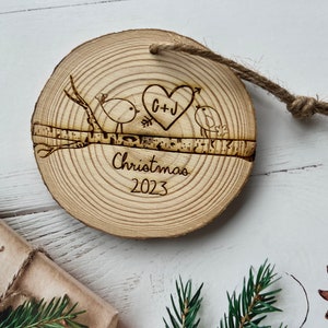 Couples Ornament Couples Christmas Ornament Personalized Ornament for Couples Christmas Ornaments Love Ornament Bird Ornament image 9