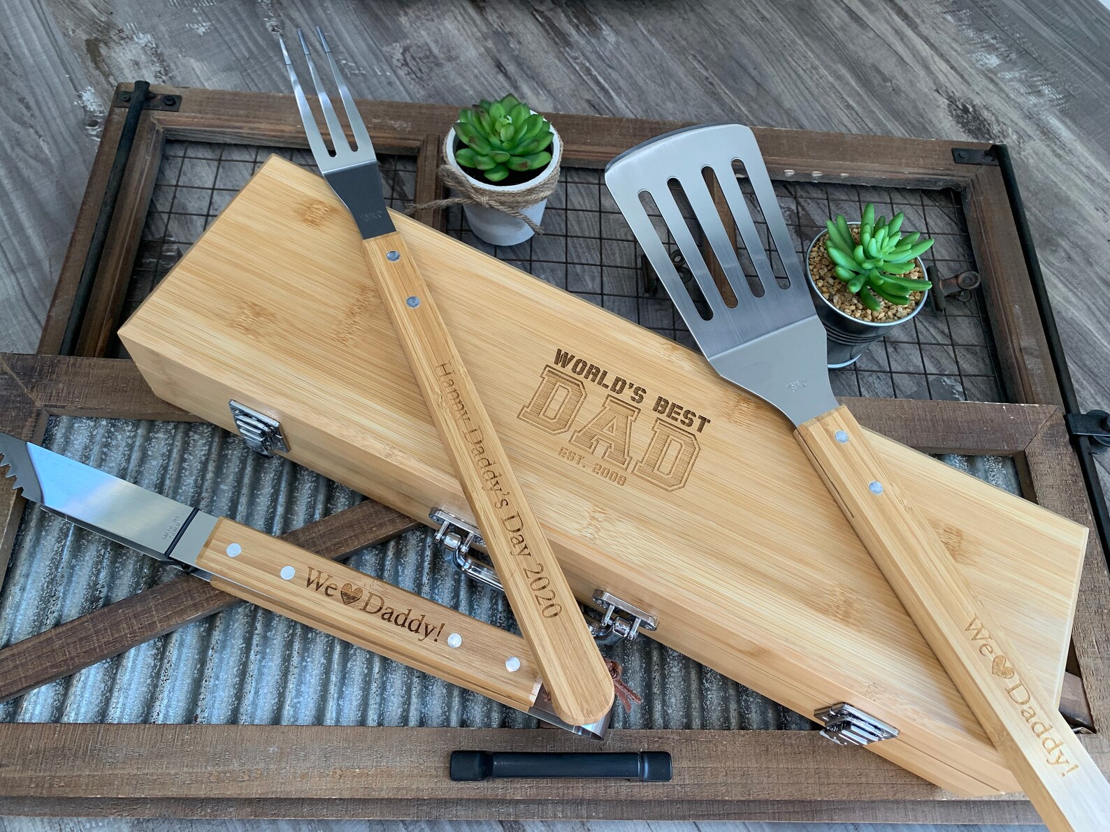 Father's Day Gift Personalized BBQ Set Gift for Him Etsy