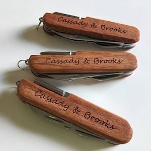 Custom Pocket Knife, Personalized Groomsmen Gift | Wedding Groomsman Gifts | Best Man Gift | Usher Gift | Custom Knives | Gifts Under 20