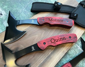 Personalized Hatchet | Engraved Stainless Steel Axe, Groomsman Gift