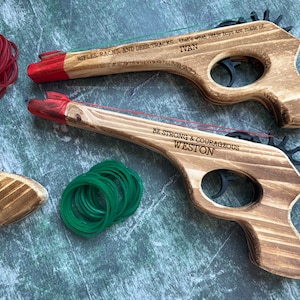 Personalized Ring Bearer Gift | Junior Groomsman Gift | Rubber Band Gun | Gift for Boys | Personalized Boy Gifts | Custom Ringbearer Gift