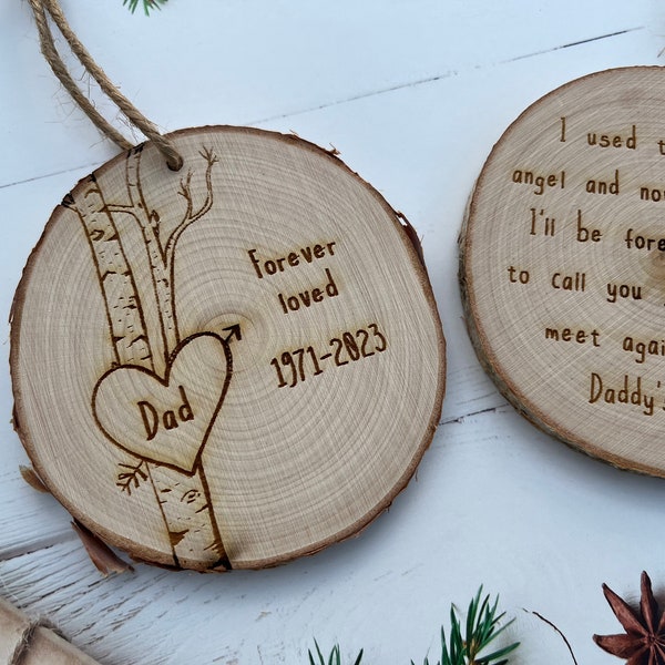 Memorial Gift | Memorial Ornament Dad| In Memory of Dad | Dad Memorial Ornament | In Memory Ornament | Dad Memorial Gift | Loss of Father