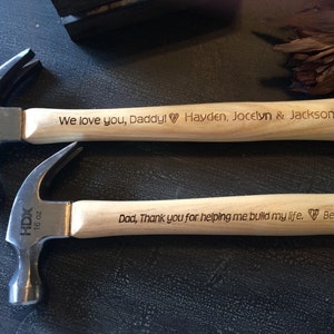 Engraved Hammer, Personalized Hammer for Grandpa or Dad, Father of the Groom Gift, Grandpa Gift, First Fathers Day Gift, Gift for Grandpas image 3