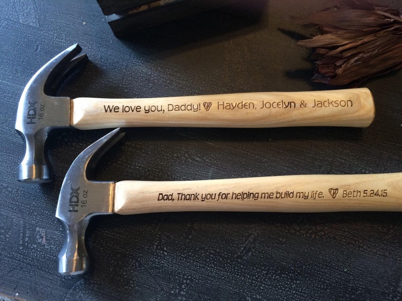 Engraved Hammer, Personalized Hammer for Grandpa or Dad, Father of the Groom Gift, Grandpa Gift, First Fathers Day Gift, Gift for Grandpas image 3