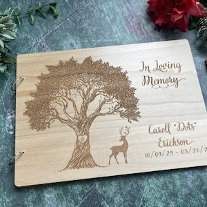 Celebration of Life, Memorial Guest Book, In Loving Memory, Funeral Guest Book, Personalized Guest Book - Personalized & Engraved For You!
