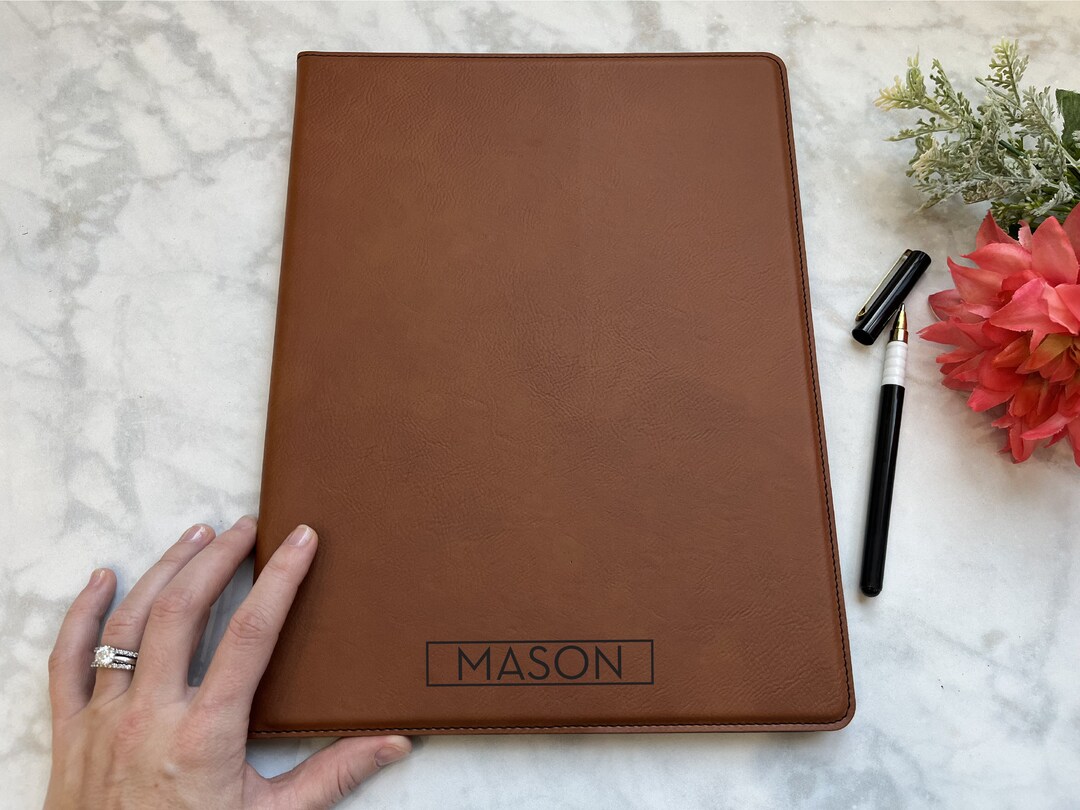 Personalized Folios Personalized Padfolio Gift for Boss Leather