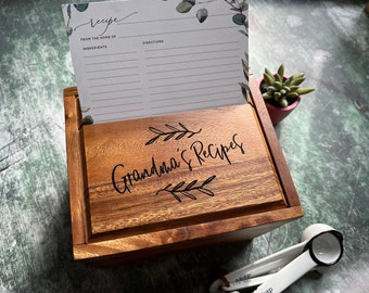Recipe Box for Mom | Recipe box for Grandma | Gifts for Grandma | Grandma Gift  | Personalized Recipe Box | Grandma Christmas Gift