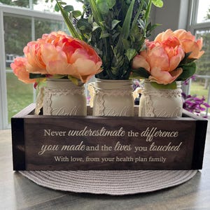 Custom Retirement Gifts | Appreciation Gift for Coworker | Retirement Gift for Women | Flower Box w/ Jars | Trending Now Retirement Gifts image 4
