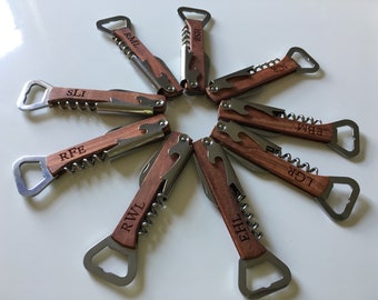 Personalized Wood Multi-Tool | Bottle Opener, Corkscrew & Knife