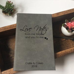 Love Notes Journal | Valentines Day Gift for Her | Couples Journal | Love Notebook | Cute Gift for Girlfriend | 3rd Anniversary Gift Leather