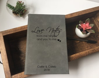 Love Notes Journal | Valentines Day Gift for Her | Couples Journal | Love Notebook | Cute Gift for Girlfriend | 3rd Anniversary Gift Leather