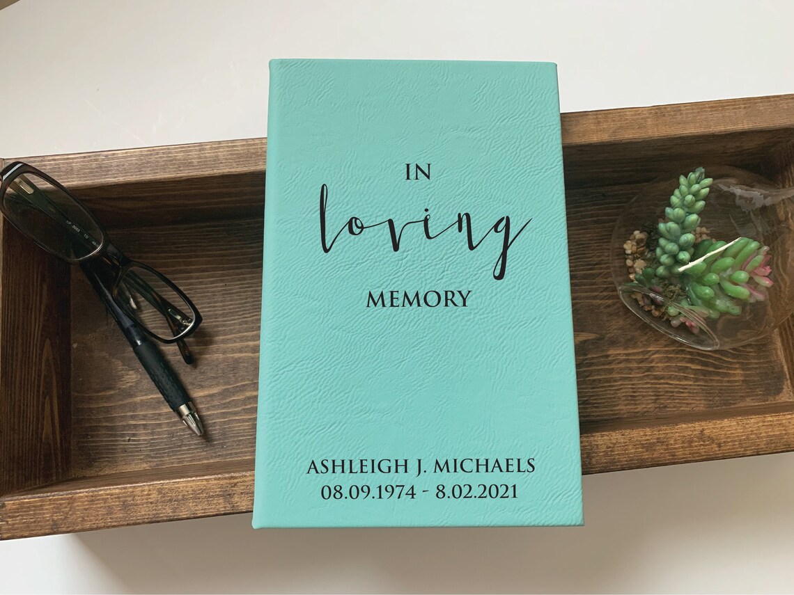 In Loving Memory Guest Book Memorial Guestbook Funeral Etsy