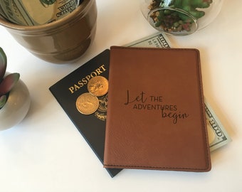 Personalized Faux Leather Passport Cover: Adventure Awaits
