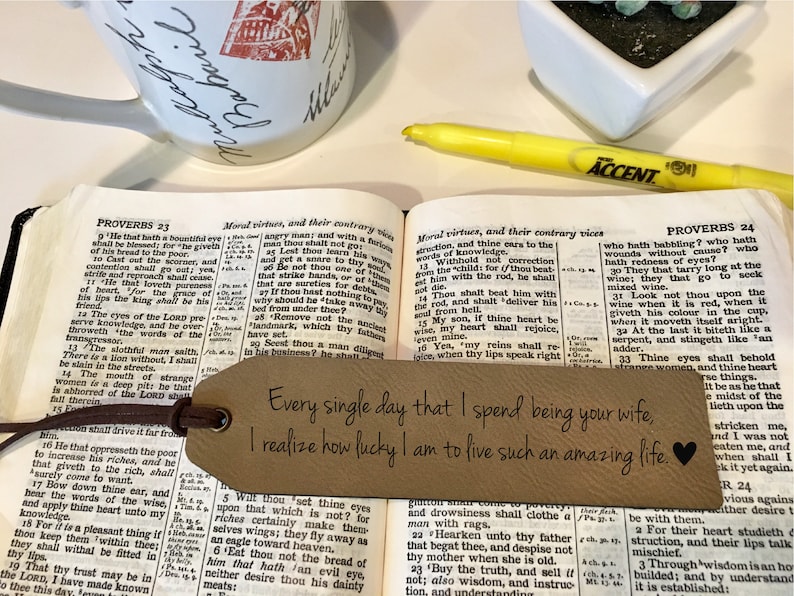 Custom Book Marker- 3 years Anniversary Gift for Him ($17.95)