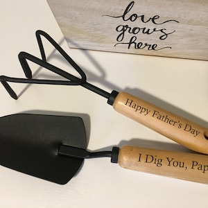 Fathers Day Gift Gift for Dad Gardening Gift Personalized Garden Tools Engraved Garden Set Retirement Gift Principal Retirement image 1