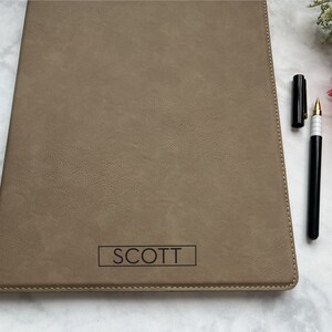 Personalized Portfolios for Women Faux Leather Padfolio Journal Corporate Gift Boss Gift Idea Business Gift Ideas Executive Gift image 5