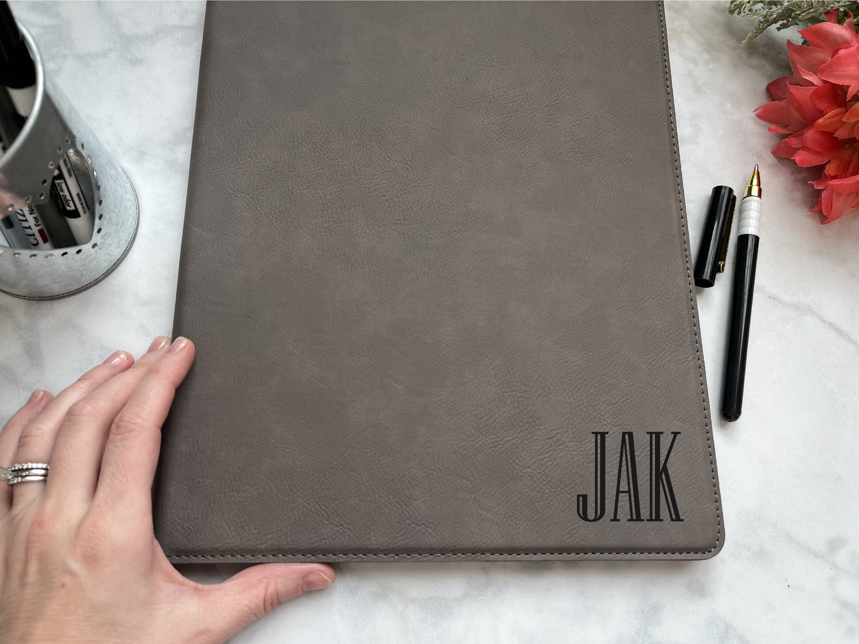 Personalized Leather Folio | Padfolio for Men | New Job Gift for Him | Office Gift for Husband | Business Gift | Birthday Gift for Him