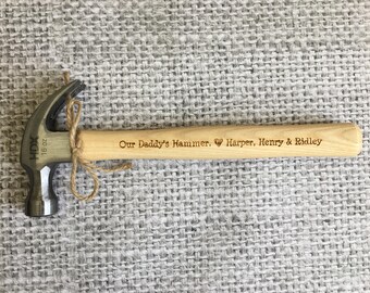 First Fathers Day | Fathers Day Gift from Daughter | Fathers Day Gift from Son | Engraved Hammer | Gifts for Dad | New Dad Gift | Dad Gifts