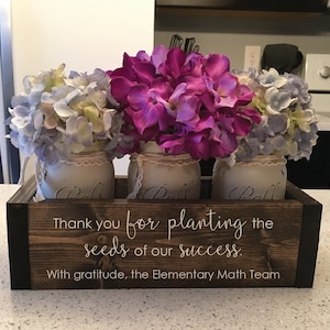 Flower Box, Thank You Gift, for planting the seeds | Custom Retirement Gifts | Appreciation Gift for Coworker | Retirement Gift for Women