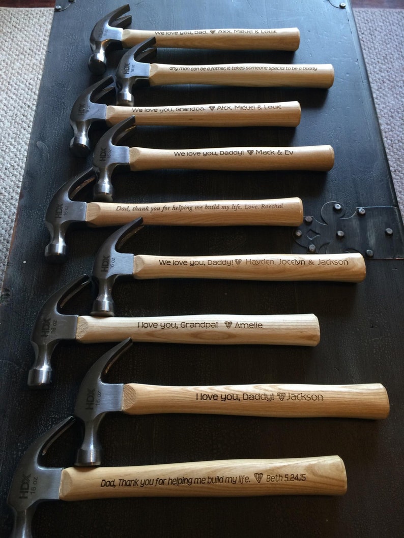 First Fathers Day Gift, Gifts for Grandpa, Grandpa Gift, Gifts for Dad, New Daddy, New Father, Personalized Tools, Engraved Hammer, Tools image 4