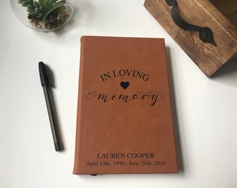 Custom Memory Journal | Remembrance Gifts | Memorial Book | In Loving Memory Book | Celebration of Life Book | Personalized Sympathy Gift