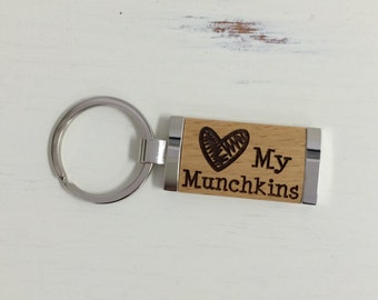 Engraved Keychain, Personalized Keychain, Wood Keychain, Personalized Birthday Gift