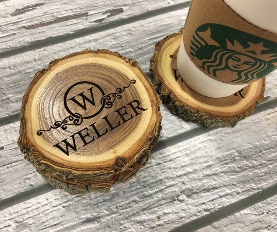 Personalized Wood Coasters / Engraved Coasters/ Custom Wood Coasters /  Wedding Gift / Housewarming / Coaster Set / Laser Engraved 